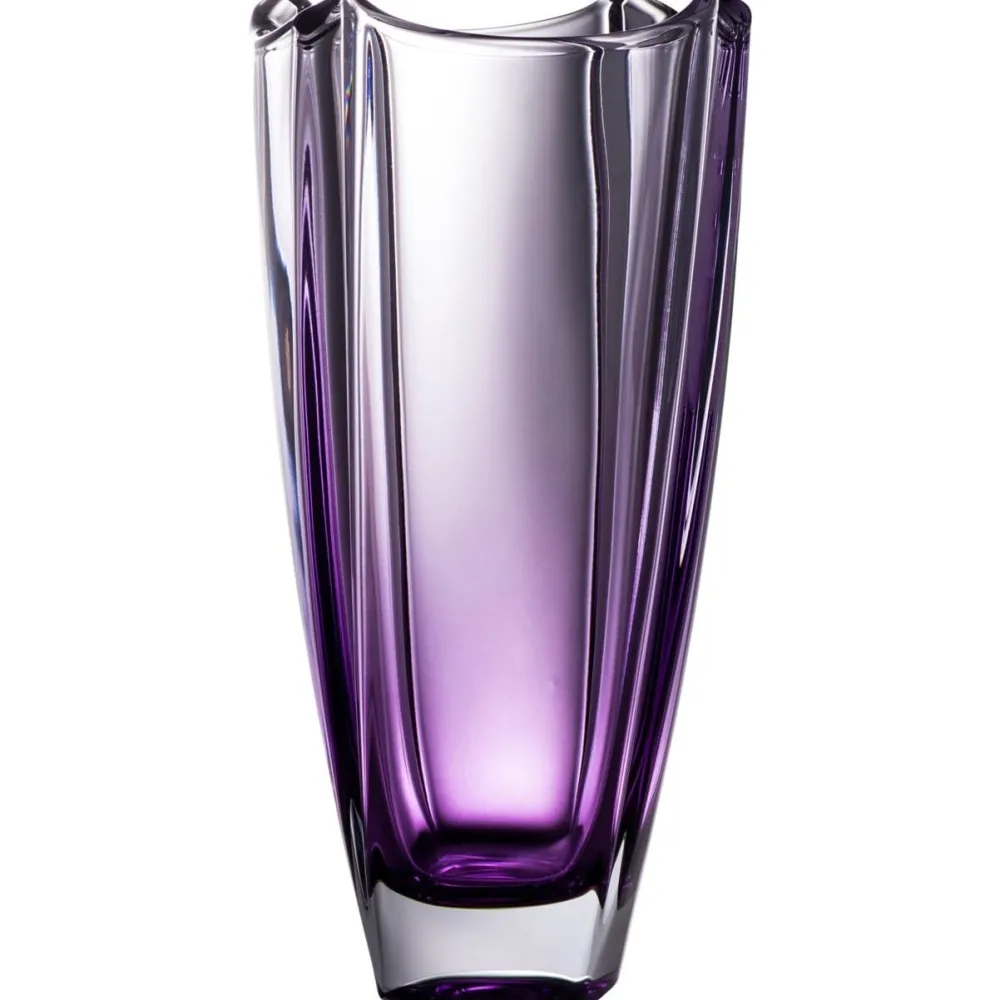 Amethyst Dune 12" Square Vase<Galway Crystal Best
