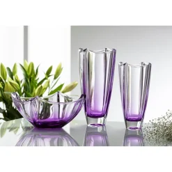 Amethyst Dune 10" Square Vase<Galway Crystal Hot