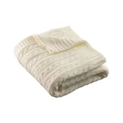Aran Knit Throw - Soft White<Galway Crystal Outlet