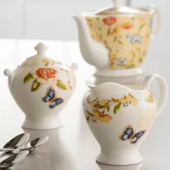 Aynsley Cottage Garden Cream and Sugar<Galway Crystal Outlet