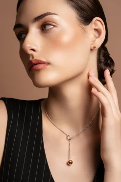 Balance Sterling Silver & Rose Gold Stud Earrings<Galway Crystal Hot