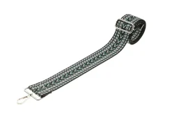 Black Green White Chevron Camera Strap - Silver hardware<Galway Crystal Hot