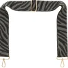 Black & Grey Zebra Camera Strap - Gold hardware<Galway Crystal Discount