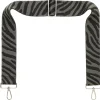 Black & Grey Zebra Camera Strap - Silver hardware<Galway Crystal