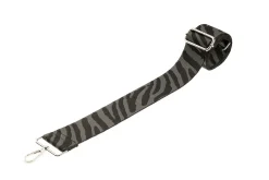 Black & Grey Zebra Camera Strap - Silver hardware<Galway Crystal