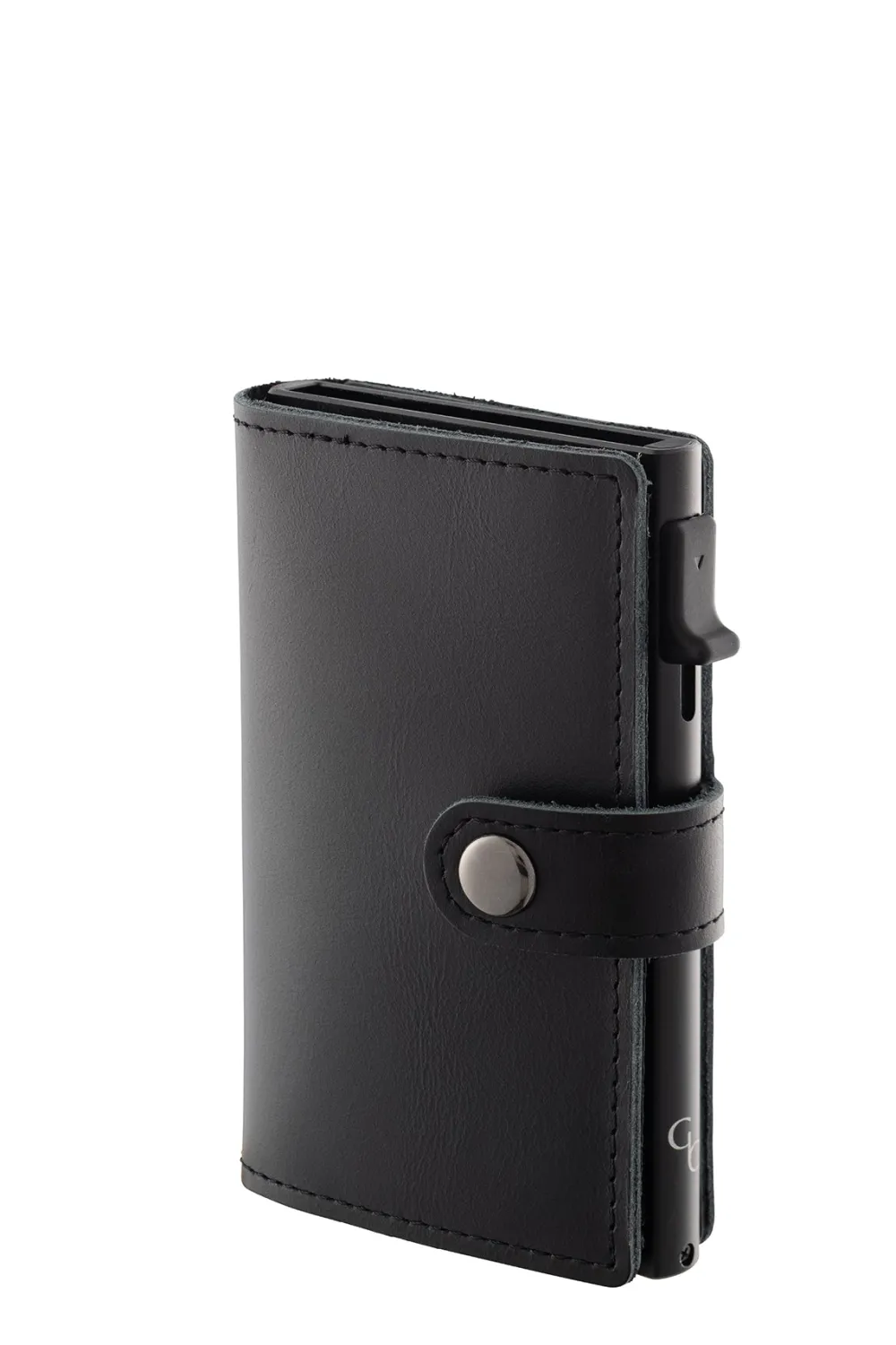 Black Leather Card Holder Wallet<Galway Crystal Best