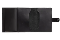 Black Leather Card Holder Wallet<Galway Crystal Best
