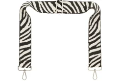Black & White Zebra Camera Strap - Silver hardware<Galway Crystal Best
