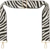 Black & White Zebra Camera Strap - Gold hardware<Galway Crystal New