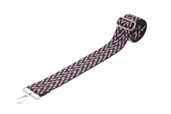 Blue Maroon White Black Camera Strap - Silver Hardware<Galway Crystal Online
