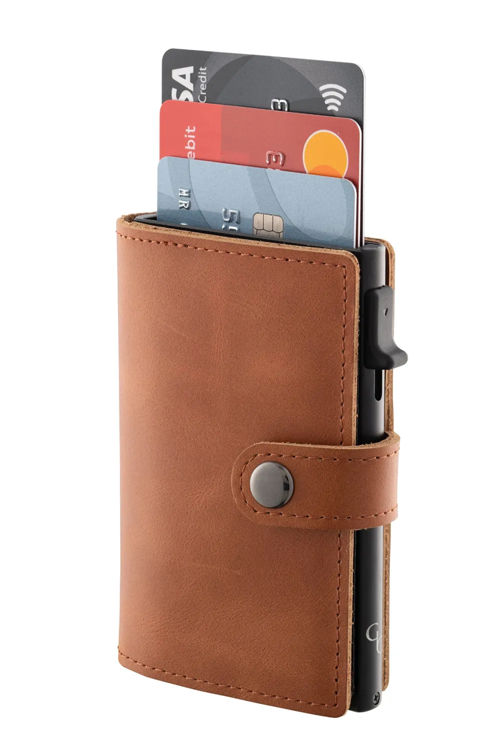 Brown Leather Card Holder Wallet<Galway Crystal Online