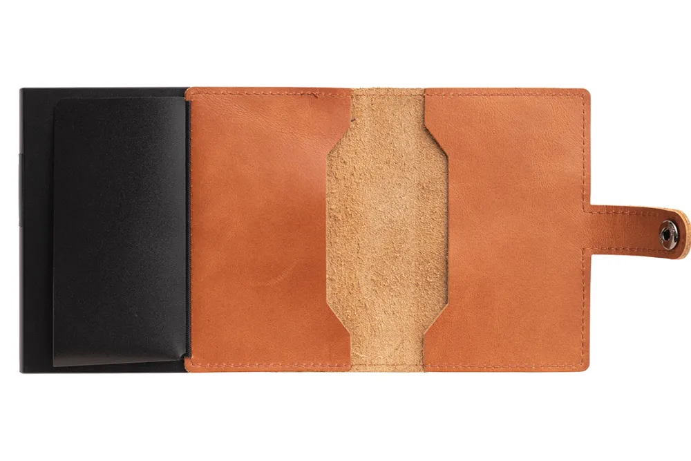 Brown Leather Card Holder Wallet<Galway Crystal Online