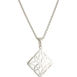 Celtic Knot Sterling Silver Pendant<Galway Crystal Discount