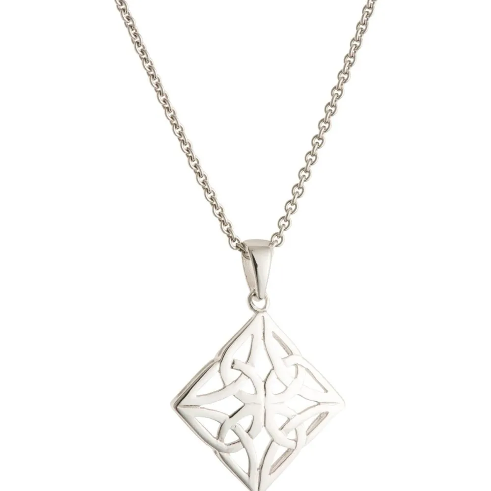Celtic Knot Sterling Silver Pendant<Galway Crystal Discount
