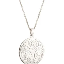 Celtic Swirl Sterling Silver Pendant<Galway Crystal Outlet