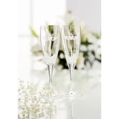 Claddagh Flute Glass Pair<Galway Crystal New