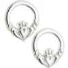 Claddagh Sterling Silver Earrings<Galway Crystal Online