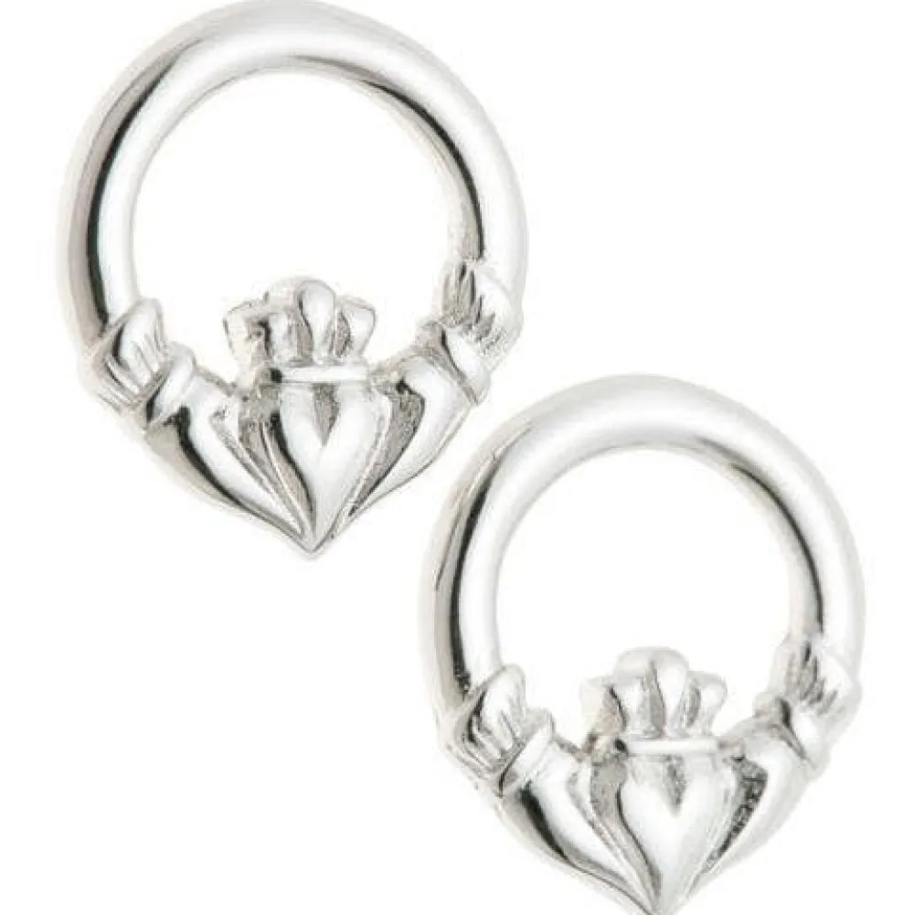 Claddagh Sterling Silver Earrings<Galway Crystal Online