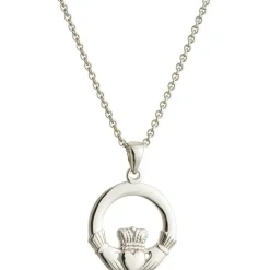 Claddagh Sterling Silver Pendant<Galway Crystal