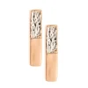 Dual Tone Bar Sterling Silver & Rose Gold Stud Earrings<Galway Crystal Outlet
