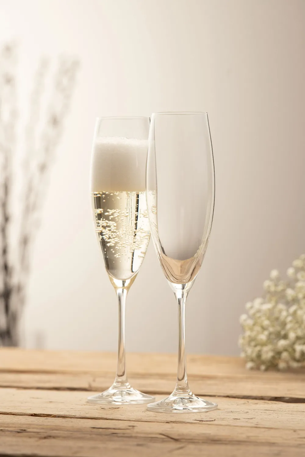 Elegance Champagne/ Prosecco Glass Pair<Galway Crystal Hot