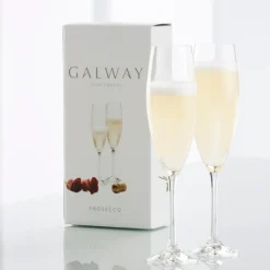 Elegance Champagne/ Prosecco Glass Pair<Galway Crystal Hot