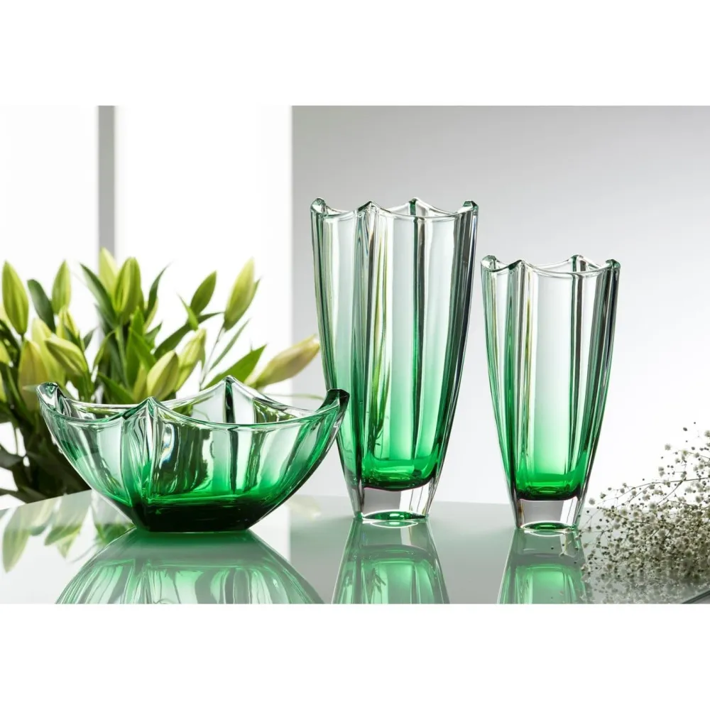 Emerald Dune 12" Square Vase<Galway Crystal Outlet