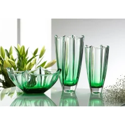Emerald Dune 10" Square Vase<Galway Crystal Best