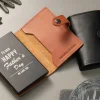 Engraved Black Leather Card Holder Wallet<Galway Crystal Best