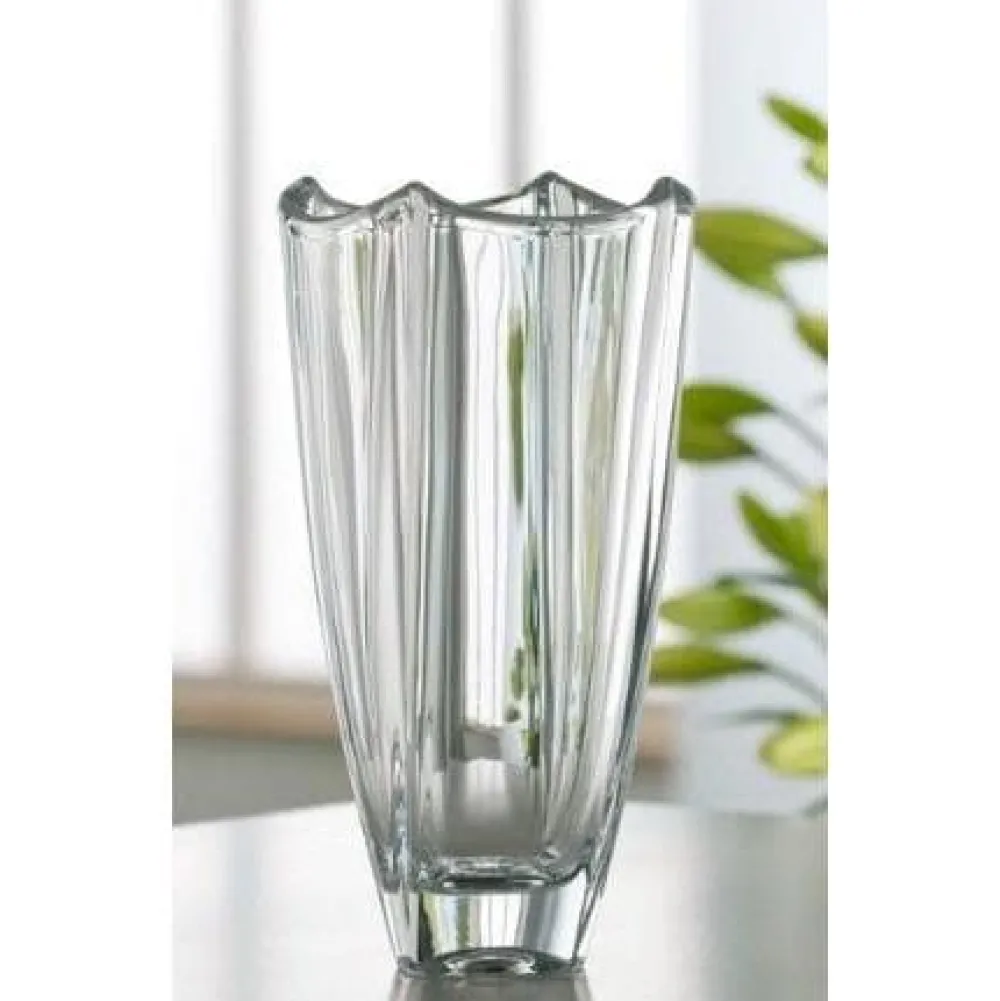 Engraved Dune 10" Square Vase<Galway Crystal Sale