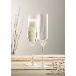 Engraved Erne Champagne Flute Glass Pair<Galway Crystal Discount