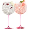 Engraved Gin & Tonic Glass Pair - Pink<Galway Crystal Best