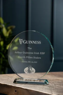 Engraved Large Round Trophy<Galway Crystal New