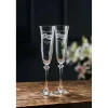 Engraved Liberty Flute Glass Pair<Galway Crystal Clearance