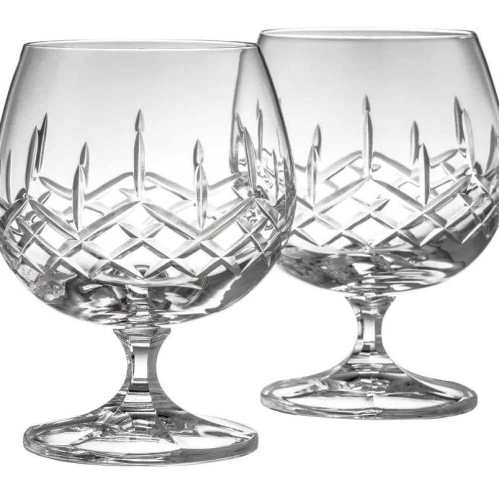 Engraved Longford Brandy Glass Pair<Galway Crystal New