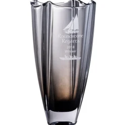 Engraved Onyx Dune 10" Square Vase<Galway Crystal Hot