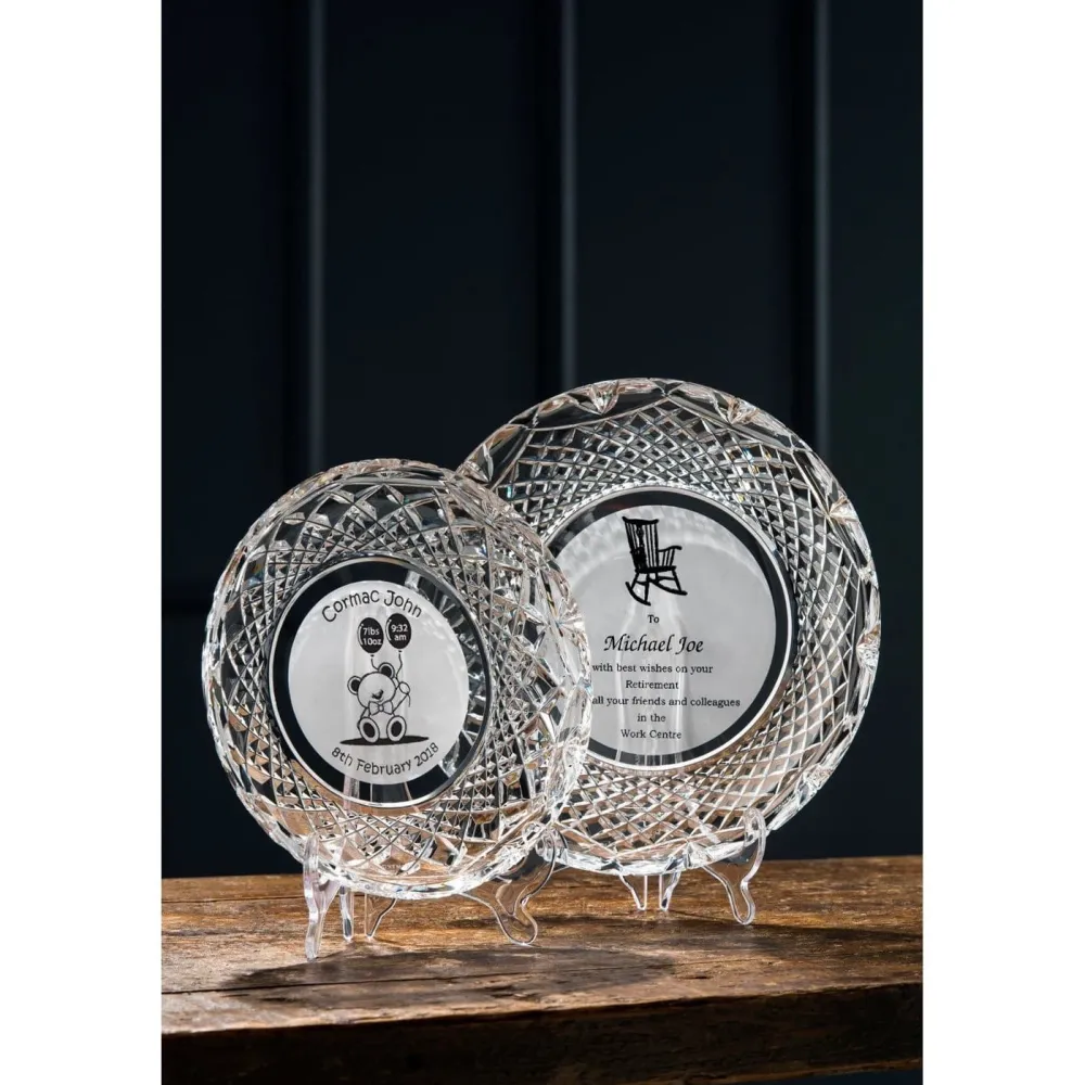Engraved 8" Plate<Galway Crystal Discount
