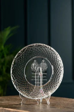 Engraved 11" Plate<Galway Crystal Sale