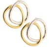 Entwined Sterling Silver & Gold Stud Earrings<Galway Crystal Clearance