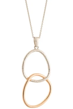 Entwined Sterling Silver & Rose Gold Pendant<Galway Crystal Discount