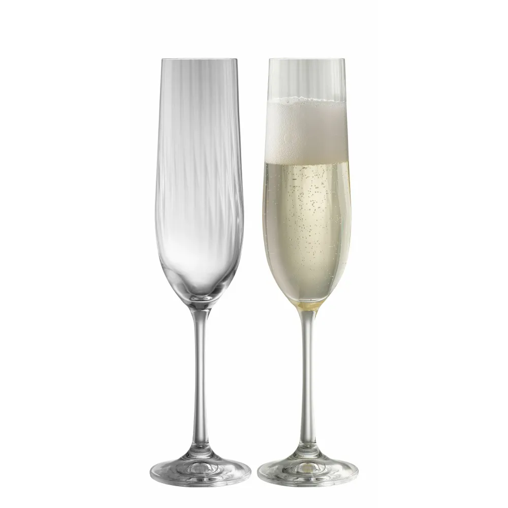 Erne Champagne Flute Glass Pair<Galway Crystal Online