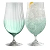 Erne Craft Beer/ Cocktail Glass Pair Aqua<Galway Crystal Hot
