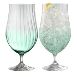 Erne Craft Beer/ Cocktail Glass Pair Aqua<Galway Crystal Hot