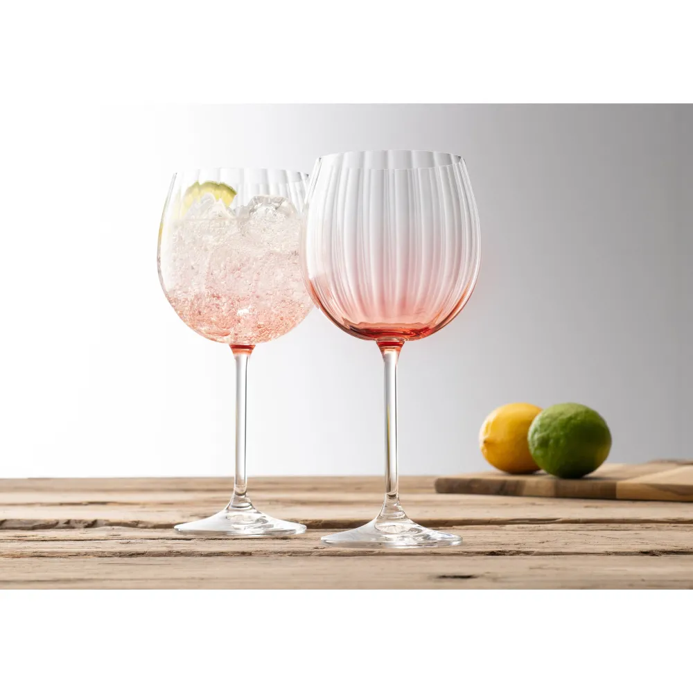 Erne Gin and Tonic Glass Pair Blush<Galway Crystal Online