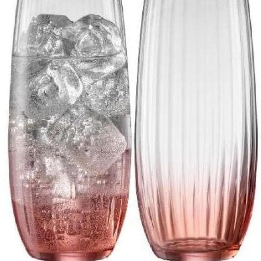Erne Hiball Glass Pair Blush<Galway Crystal New
