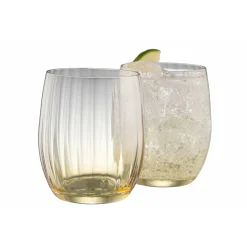 Erne Tumbler Glass Pair Amber<Galway Crystal New