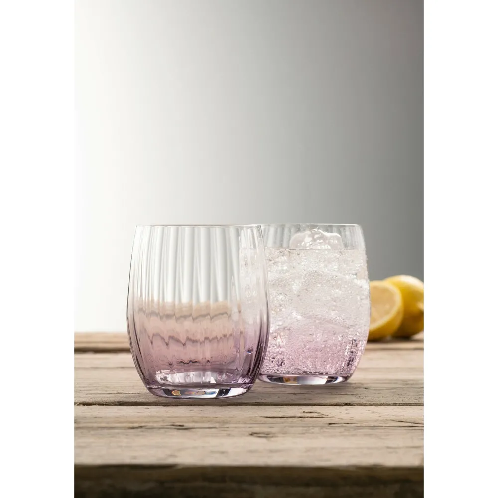 Erne Tumbler Glass Pair Amethyst<Galway Crystal Best