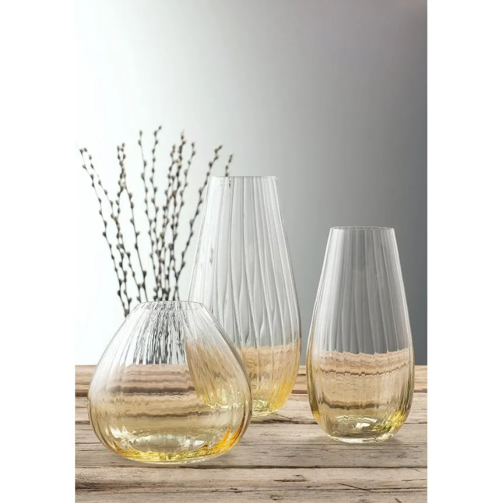 Erne 9.5" Vase Amber<Galway Crystal Discount