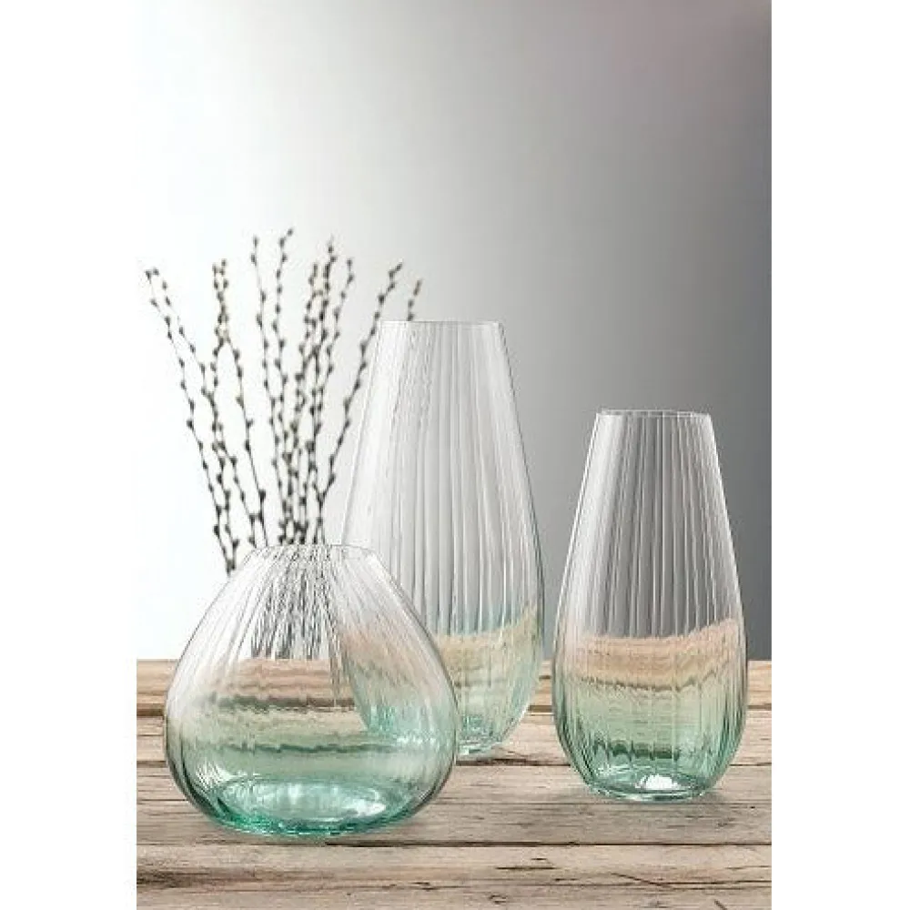 Erne 12" Vase Aqua<Galway Crystal Best