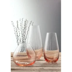 Erne 9.5" Vase Blush<Galway Crystal